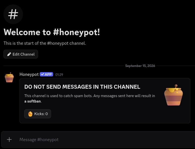 A honeypot channel